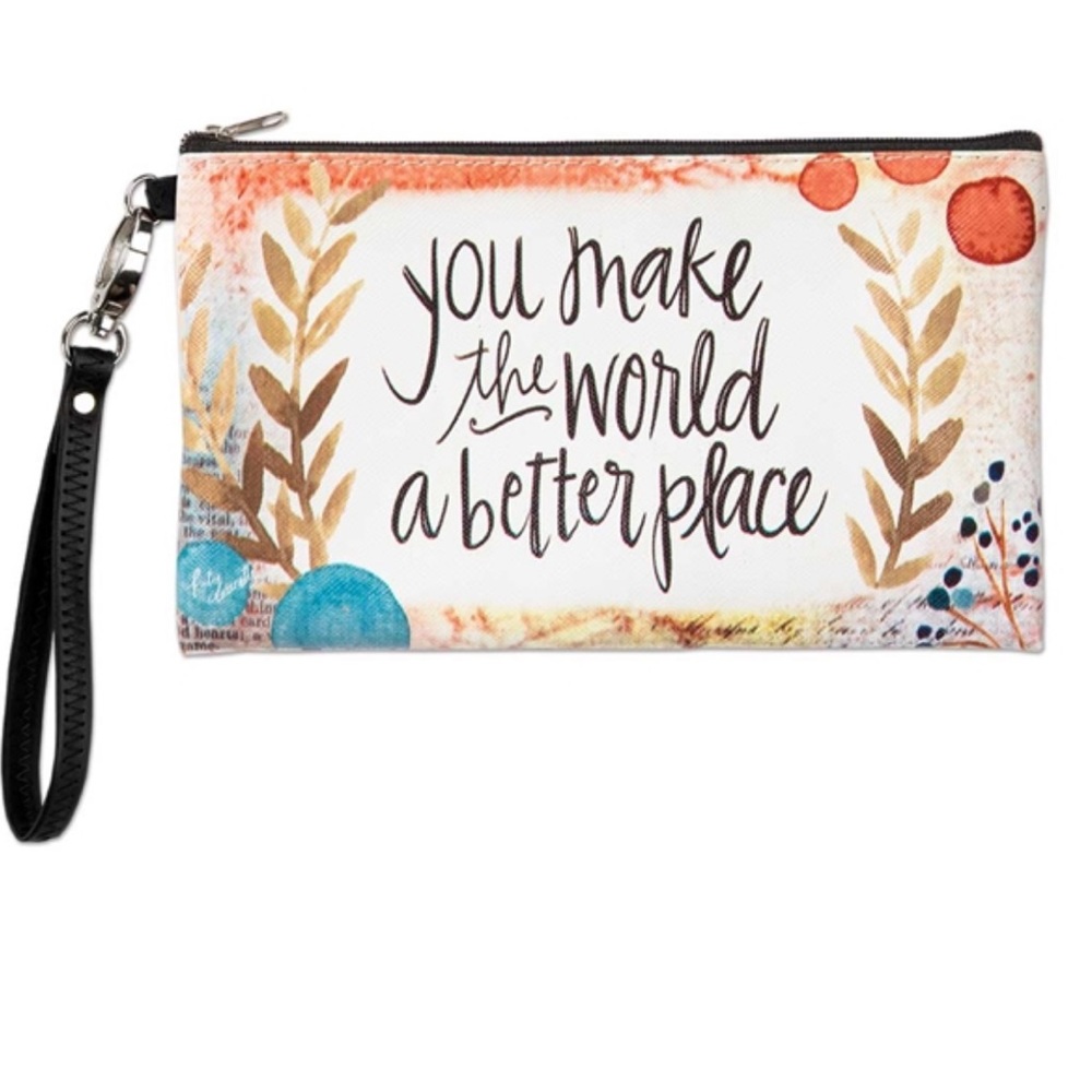 You Make The World Zippered Bag